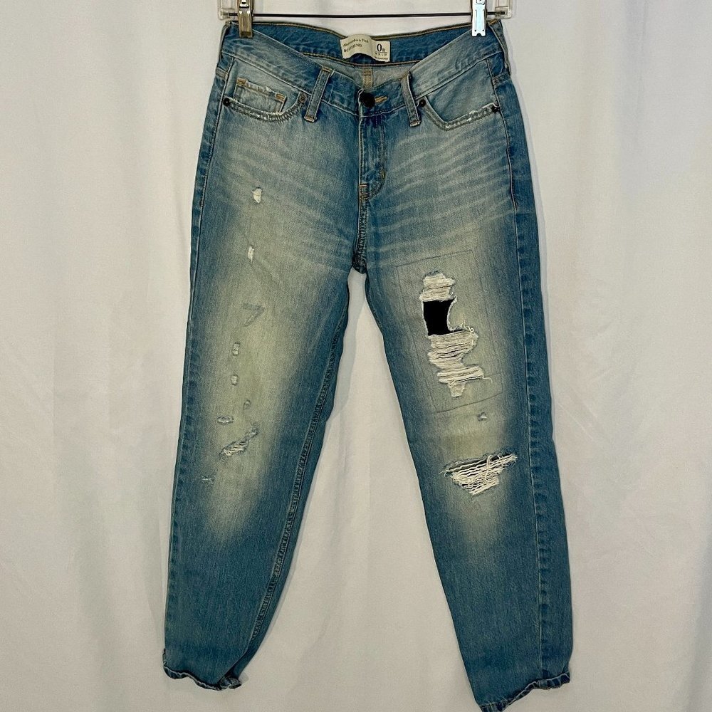 Abercrombie and Fitch Distressed Boyfriend Jeans